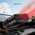 thumbnail image 4 of Calentador de coche eléctrico, ventilador de descongelación portátil, ventilador de calefacción rápida para coche eléctrico, desempañador Universal, secador de coche, accesorios interiores de 12V/24V seitruly VI001627-02B, 4 of 6