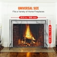 thumbnail image 2 of KFFKFF Single Panel Fireplace Screen, Robust Iron Mesh, 35.6"(L) x28.4"(H) Spark Protection, Easy Set-up, Independent Fire Barrier Grid for Contemporary Living Room Home Decoration, 2 of 9