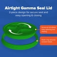 thumbnail image 2 of ePackageSupply 5 Gallon White Bucket with Green Gamma Seal Screw on Airtight Lid | Made in USA | Food Grade | Heavy-Duty HPDE Plastic | Durable 90 Mil Pail | Easy Stack and Store | BPA Free (6 Count), 2 of 7