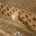 thumbnail image 2 of Benjara Blan 32 Inch Dresser Chest, 9 Drawer, Hand Carved, Natural Mango Wood, 2 of 2