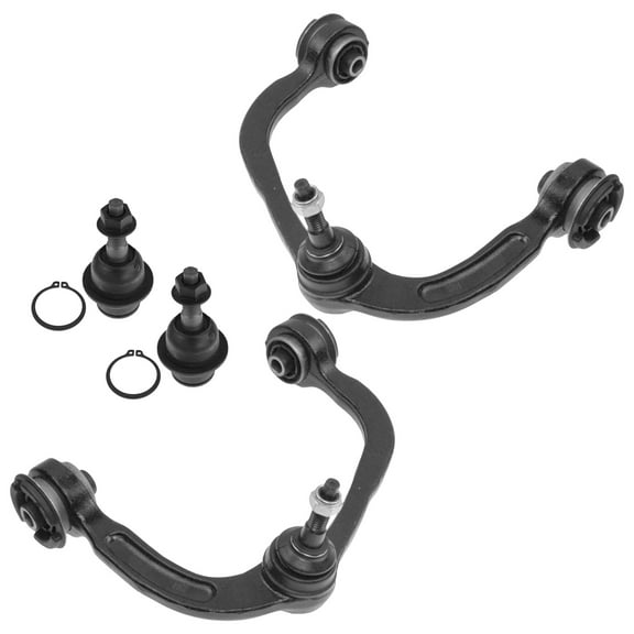 TRQ 4 Piece Kit Upper Control Arm Lower Ball Joint LH RH Set for Ford Lincoln PSA56399