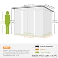 thumbnail image 3 of Outsunny 9' x 6.5' Garden Storage Shed with Skylight, Light Grey, 3 of 10