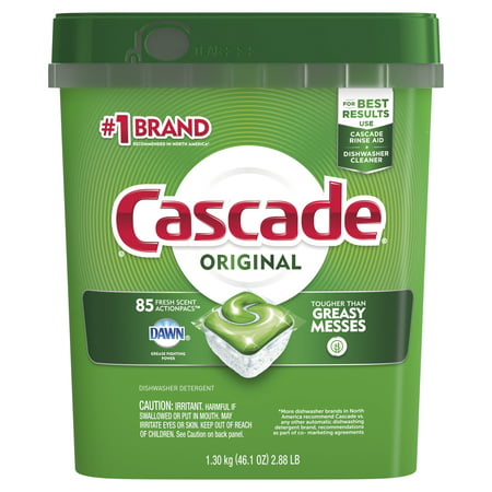 Cascade ActionPacs Dishwasher Detergent, Fresh Scent, 85