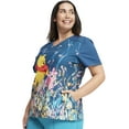 thumbnail image 7 of Tooniforms Scrubs Top For Women V-Neck TF639, XL, Flower Walk, 7 of 7