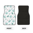 thumbnail image 2 of Pofeuu Leaf Print Green Print Car Foot Mat Set of 4 Pieces - All-Weather Full Set Floor Mats for Cars Trucks SUVs, 2 of 7