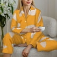thumbnail image 6 of Vsdgher Flying Ducks Pajamas Set Long Sleeve Sleepwear Womens Button Down Nightwear Pj Sets-X-Large, 6 of 7