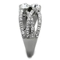thumbnail image 2 of Silver Womens Ring Anillo Para Mujer Stainless Steel Ring with Top Grade Crystal Vasto, 2 of 4