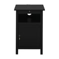 thumbnail image 4 of Powell Bryson Indoor Side Accent Table with Storage and Built-In USB Port, Black, 4 of 12