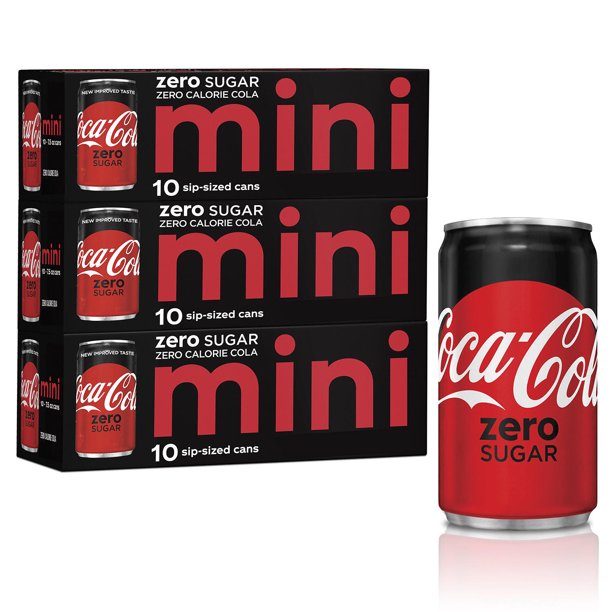  Coca  Cola  Zero  Sugar Mini  Cans 7 5oz 30pk Walmart 