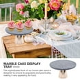 thumbnail image 6 of WRISTBIQUE Metal Marble Dessert Display Tray for Cake Serving, Portable and Stylish 1-Pack Serving Tray, 6 of 8