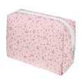 thumbnail image 1 of 1 Pc Bolsa Cosmética Floral Portátil para Mujeres para Vacaciones Viaje de Negocios Rosa Claro Poliéster, 1 of 3