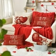 thumbnail image 5 of Be My Valentine Hugs and Kisses Gnomes Throw Pillow Covers, 12 x 20 Inch Red Wedding Cushion Case Decoration for Sofa Couch Set of 4, 5 of 6
