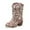 Light Pink, variant on FYEGRE Stylish Girls Winter Boots Mid Calf Suede On Design with Sparkling Sequins for Comfortable Black 8-9 Years