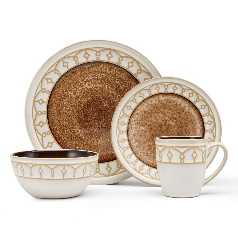 Pfaltzgraff Remi 16-piece Dinnerware Set Round Beige - Walmart.com - Walmart.com
