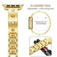 thumbnail image 3 of KOMI Apple Watch Bands Compatible with Apple Watch 41mm 38mm 40mm 42mm 44mm 45mm 46mm, Stainless Steel Gold Apple Watch Band Bracelet Gold Iwatch Band for Series 10 9 8 7 6 5 4 3 2 1 Gold, 3 of 5