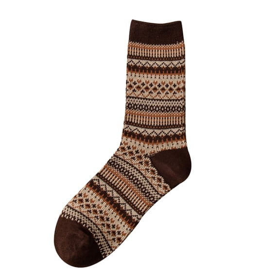 Panpant Socks for Women, Women Fashion Vintage Multicolor Pattern Ethnic Socks A One Size