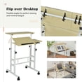 thumbnail image 5 of YYAo Computer Desk,Work Station Desk, Computer Desk,Mobile Standing up Desk Adjustable Computer Desk Tilting Workstation-Natural, 5 of 9