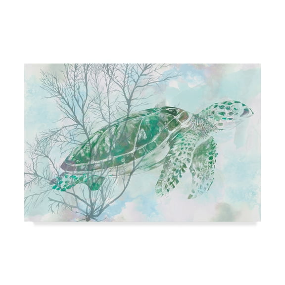 Trademark Fine Art 'Watercolor Sea Turtle I' Canvas Art by Studio W