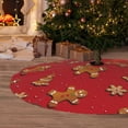 thumbnail image 6 of Sikiie Gingerbread Man 30-48 inches {designName} Print Christmas Tree Skirt Snowman Xmas Tree Skirt with Edge Christmas Decorations for Holiday Party-36", 6 of 7