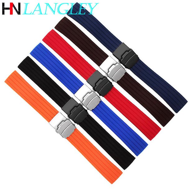 Adecuado para correas de reloj de silicona de liberación rápida de 20 mm 22 mm para Samsung Active 43 mm 47 mm para correa de reloj Fossil 18 mm 24 mm correas deportivas de goma correa de reloj huangjie unisex