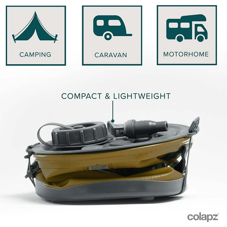 Colapz 2-in-1 Collapsible Camping Water Container with