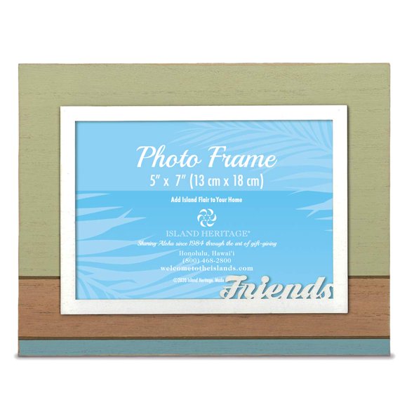 Island Heritage Hawaiian 5" x 7" Painted Wood Photo Frame (Friends)