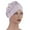 Purple, variant on Caywon Women's Beading India Headscarf Muslim Trendy Solid Color Ruffle All Packaged Spring Summer Hat Beanie Wrap Cap(Beige,One Size)