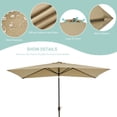thumbnail image 6 of ACEGOSES 10x7ft Aluminum Frame Outdoor Patio Shade Market Rectangle Umbrellas with a Crank and Sturdy Ribs,Sand Brown, 6 of 9