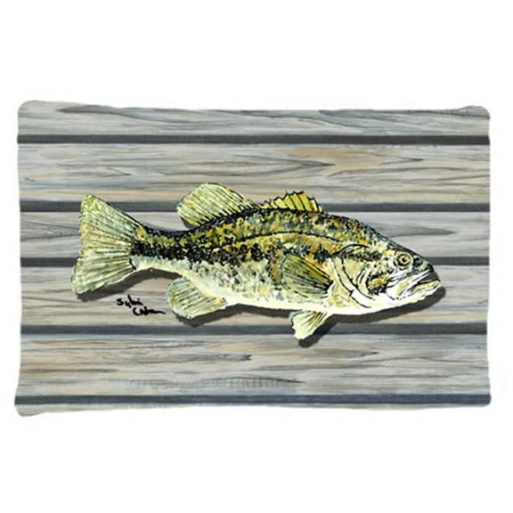 20.5 x 30 in. Fish Bass Small Mouth Moisture Wicking Fabric Standard Pillow Case