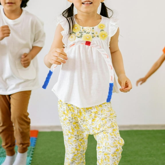 OUNONA 2Pcs Short Gymnastics Rope Short Kids Jump Rope Children'S Outdoor Activity And Training Rope Kindergarten Toddler Exercise Jump Rope