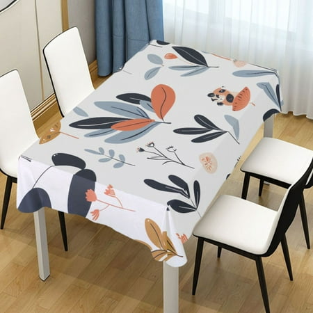 

ALAZA Cute Panda and Grass Rectangle Tablecloth Tablecover Dinning Table Cloth 54 x72