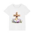 thumbnail image 3 of Jinhomg Summer T Shirts for Kids 2025 Fashion Bunny Graphic Print Tees Boys Girls Casual Loose Short Sleeve Crew Neck Tops Everyday Shirt Seasonal Sale White 7 Years, 3 of 5