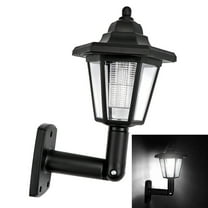 Zcyifa solar powered wall light 2 Pcs Solar Powered Hexagon Wall Light Solar Hexagonal Lantern Outdoor Light Decorative Corridor Light for Park Yard (Black)