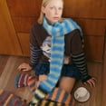 thumbnail image 6 of Weflink Striped Colorful Knit Scarf Soft Knitting Family Matching Winter Neck Accessory, 6 of 20