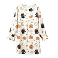 thumbnail image 3 of Elegyee Halloween Girls Nightgown Ruffle Long Sleeve Sleep Dress Loungewear(3-14 Years), 3 of 4