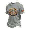 thumbnail image 2 of Hogleaql 4th Of July Shirts for Men Crew Neck Patriotic Tee Top Short Sleeve USA Flag Independence Day Graphic Men's Casual Tee Tops Light Gray 2XL, 2 of 4