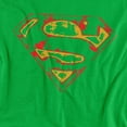 thumbnail image 2 of Superman Super Distressed Women's T Shirt, Kelly Green, Large, 2 of 6
