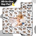 thumbnail image 4 of Bulldog and Dog Paw Print White Pattern Teens Toddler Nap Mat with Pillow, Sleeping Mat Bag for Preschool Daycare 59"x22", 4 of 6