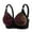 Purple, variant on SMihono Women's No Underwire Plaid Push-Up Everyday Bras Full Coverage Comfort Adjustable Strap Wireless Tshirt Bra Brown 38