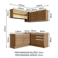 thumbnail image 3 of Cocina Integral de Esquina 329cm Glamy Madesa 02 Marrón, 3 of 5