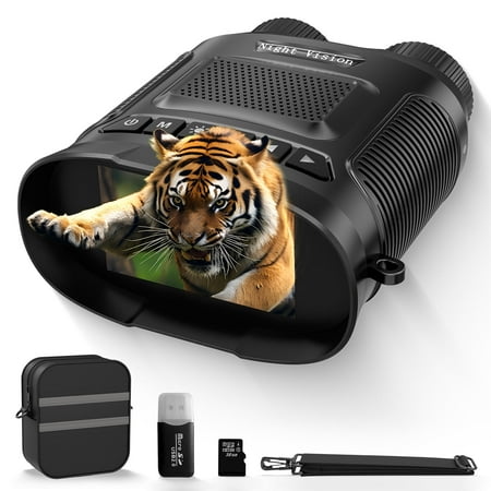 USCAMEL Night Vision Goggles for Adults 3 Screen Binoculars Day and Night 8x Infrared Digital Binoculars w/32G SD Card Card Reader for Photo & Video 2600mAh for Hunting