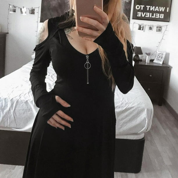 Cold shoulder long sleeve best sale hooded dress