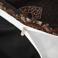 thumbnail image 4 of Erosebridal Brown Leopard Print Queen Duvet Cover Set for Girls Women, Monogrammed C Bedding, Black Reversible 3pcs, 1 Duvet Cover and 2 Pillowcases (No Comforter), 4 of 6