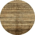 thumbnail image 1 of Ahgly Company Machine Washable Indoor Round Abstract Brown Sand Brown Area Rugs, 4' Round, 1 of 7