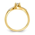 thumbnail image 2 of Real 14kt Yellow Gold Diamond Bypass Ring Size: 7; for Adults and Teens; for Women and Men, 2 of 3