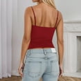 thumbnail image 6 of Women'S Tanks Camis Women'S Sexy Slim Fit Sleeveless Tank Top With Removable Padding Adjustable Strap Camisole For Layering And Casual Wear Red XL, 6 of 6