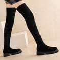 thumbnail image 6 of Lovskoo 2024 Women's Knee High Boots Thigh High Round Toe Platform Stretch Shoes Sweet High Western Boots Black, 6 of 8