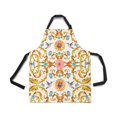 thumbnail image 2 of HATIART Royal Gold Floral Pattern and Humming Birds Painting Unisex Adjustable Bib Apron with Pockets for Women Men Girls Chef for Cooking Baking Gardening Crafting, 2 of 2