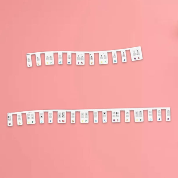 Pegatinas de silicona para , teclados de 61 teclas, guía de gráficos para principiantes , estilo A shamjiam Pegatinas de teclado de piano