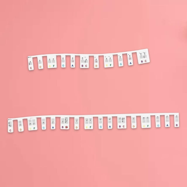 Pegatinas de silicona para , teclados de 61 teclas, guía de gráficos para principiantes , estilo A shamjiam Pegatinas de teclado de piano